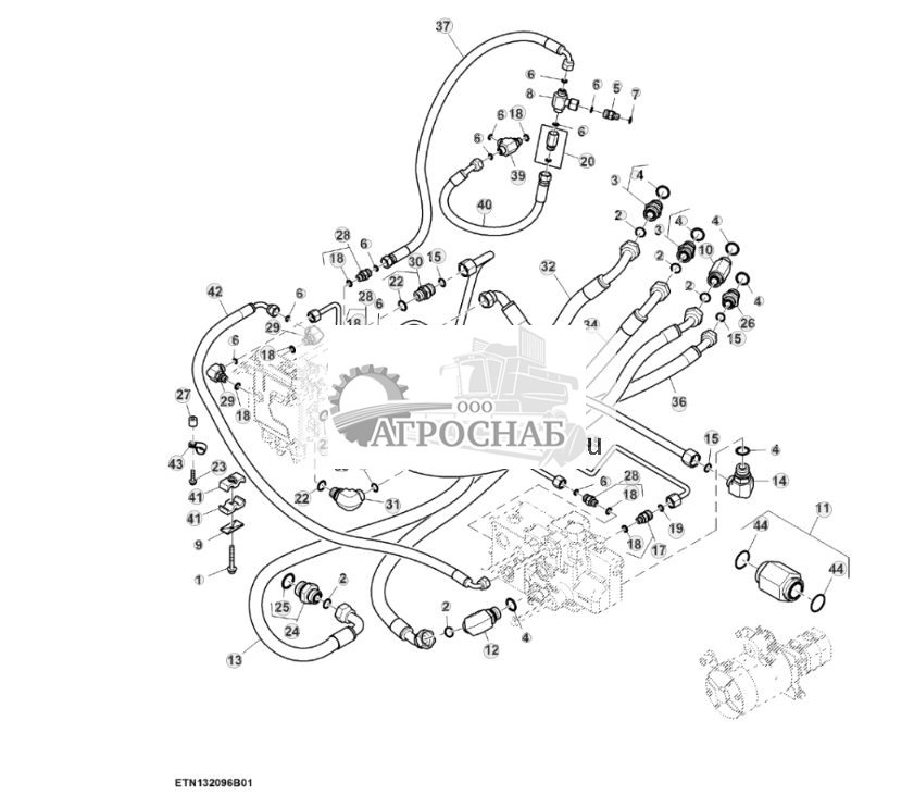 Система рулевого управления, AutoTrac™, без резервного насоса (12) ( - 800140) - ST829570 522.jpg